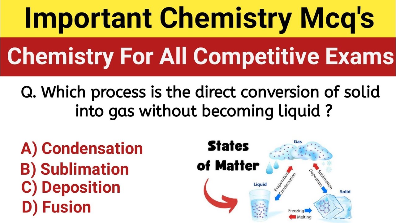 chemistry important mcqs | chemistry mcqs for all competitive exam | chemistry mcqs