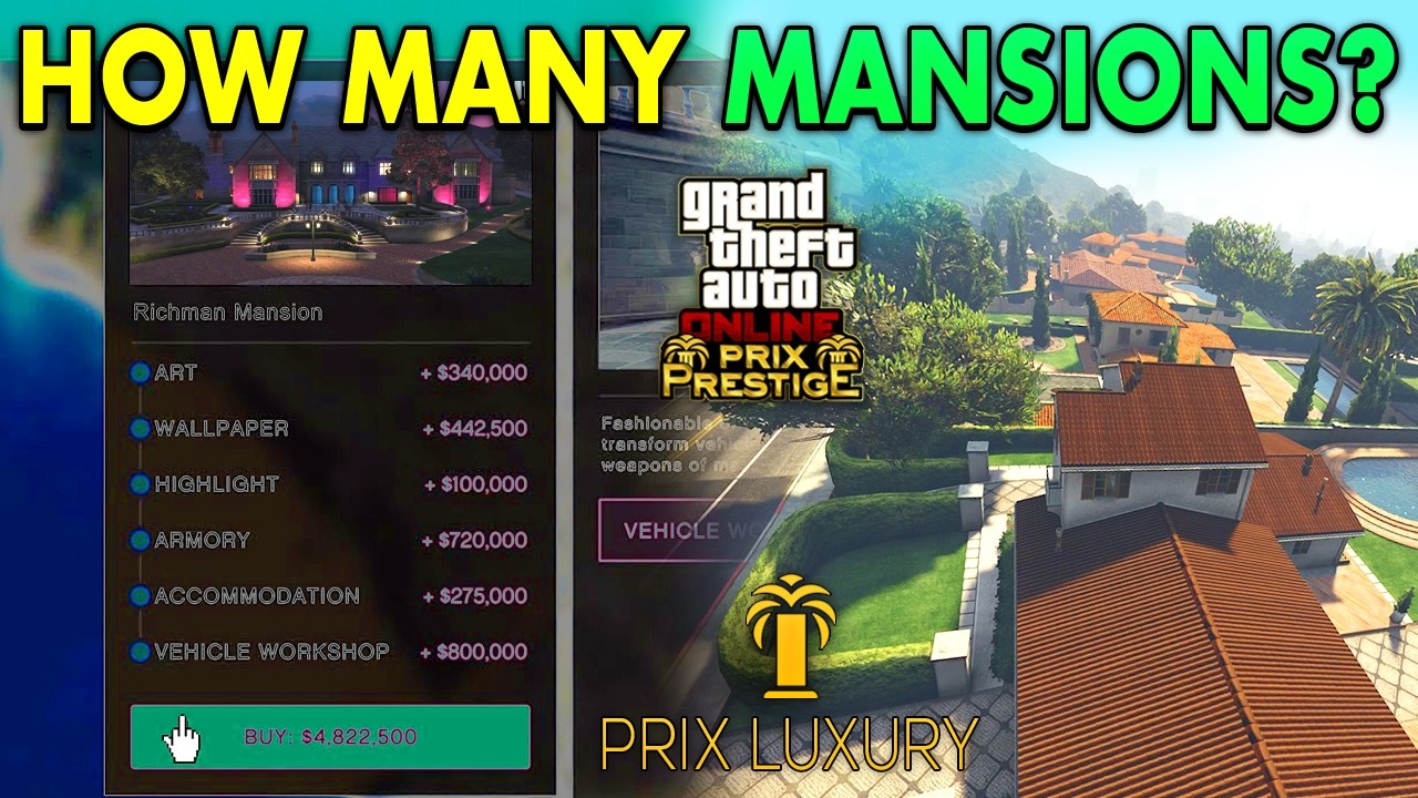 Сколько НОВЫХ особняков в дополнении GTA Online? (Утечка обновления Mansions)