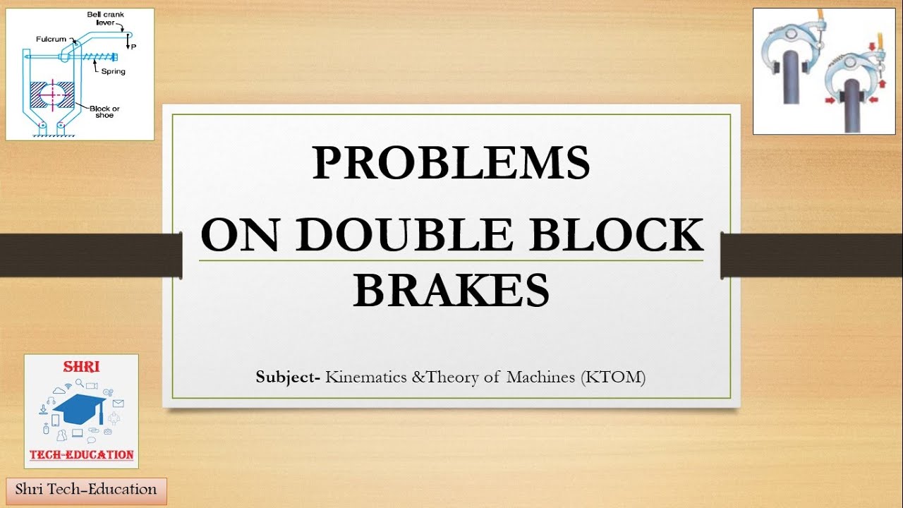 5. BRAKES | Solved Problems on Double Block or Shoe Brake