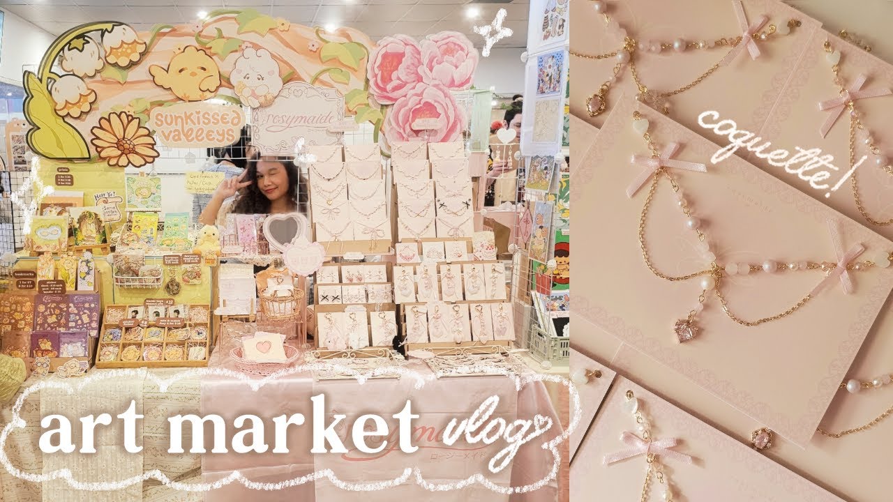ART MARKET VLOG ♡ CUTEST craft market in Brisbane🌸 Toasty Art Market 2025