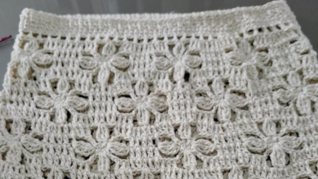Passo a passo dessa saia linda PARTE 1 #lenildacosta #destacar #pontolindo #croche 