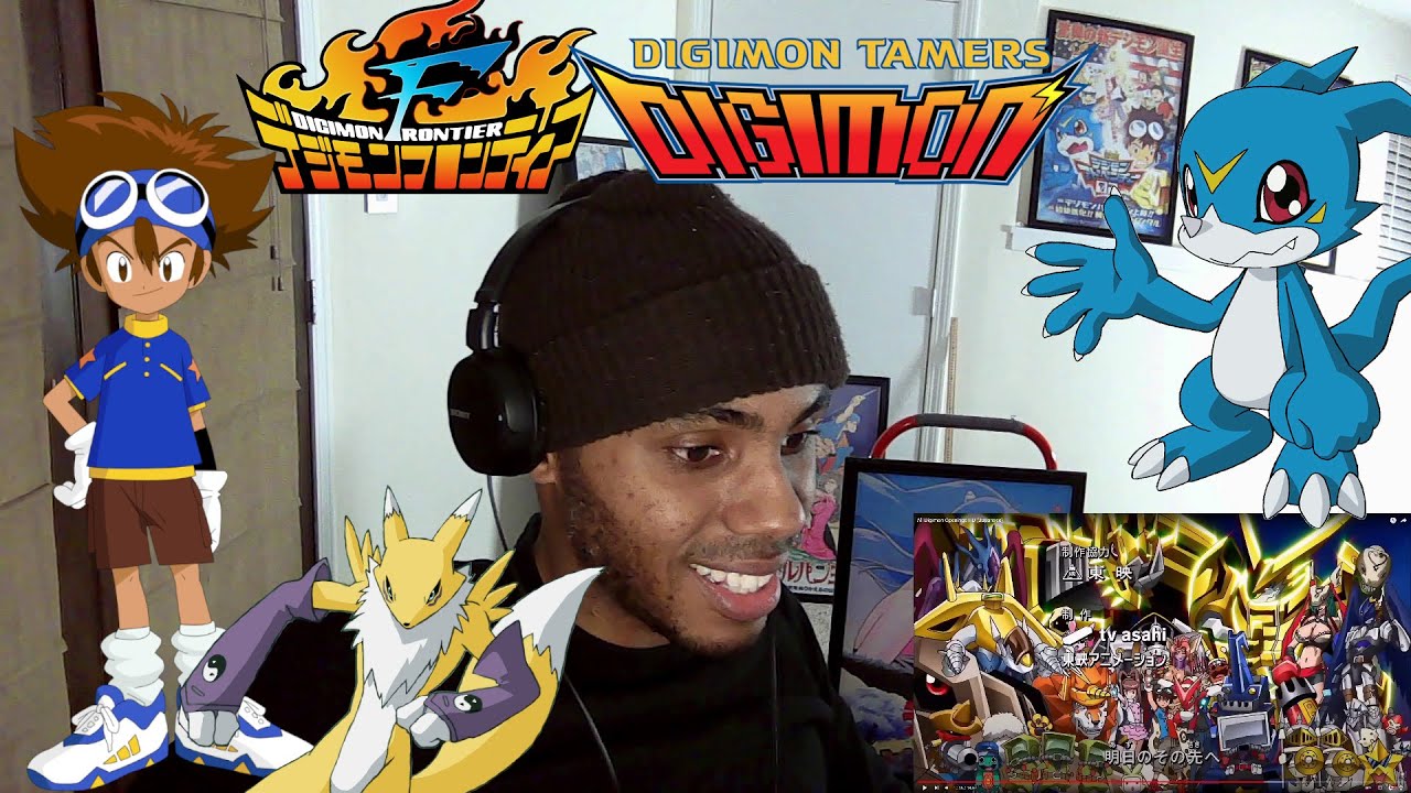 Blind Reaction to every Digimon Anime Opening