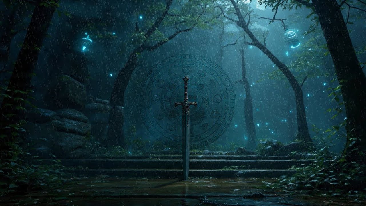 Sword Medieval Wrapped in Rain Calm | Celtic Music for Sleep & Relaxation