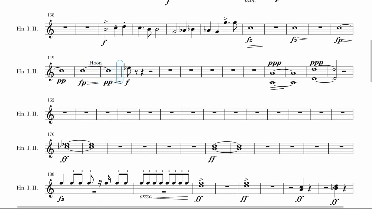 Dvorak - Symphony No 9 - IV Allegro -  horn I, II(from the New World 신세계 교향곡 4악장 호른 1, 2)