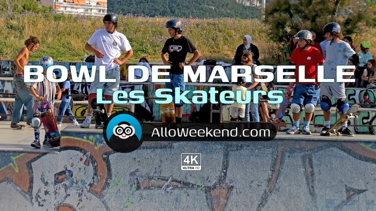 Les skateurs du mythique Bowl du Prado de Marseille