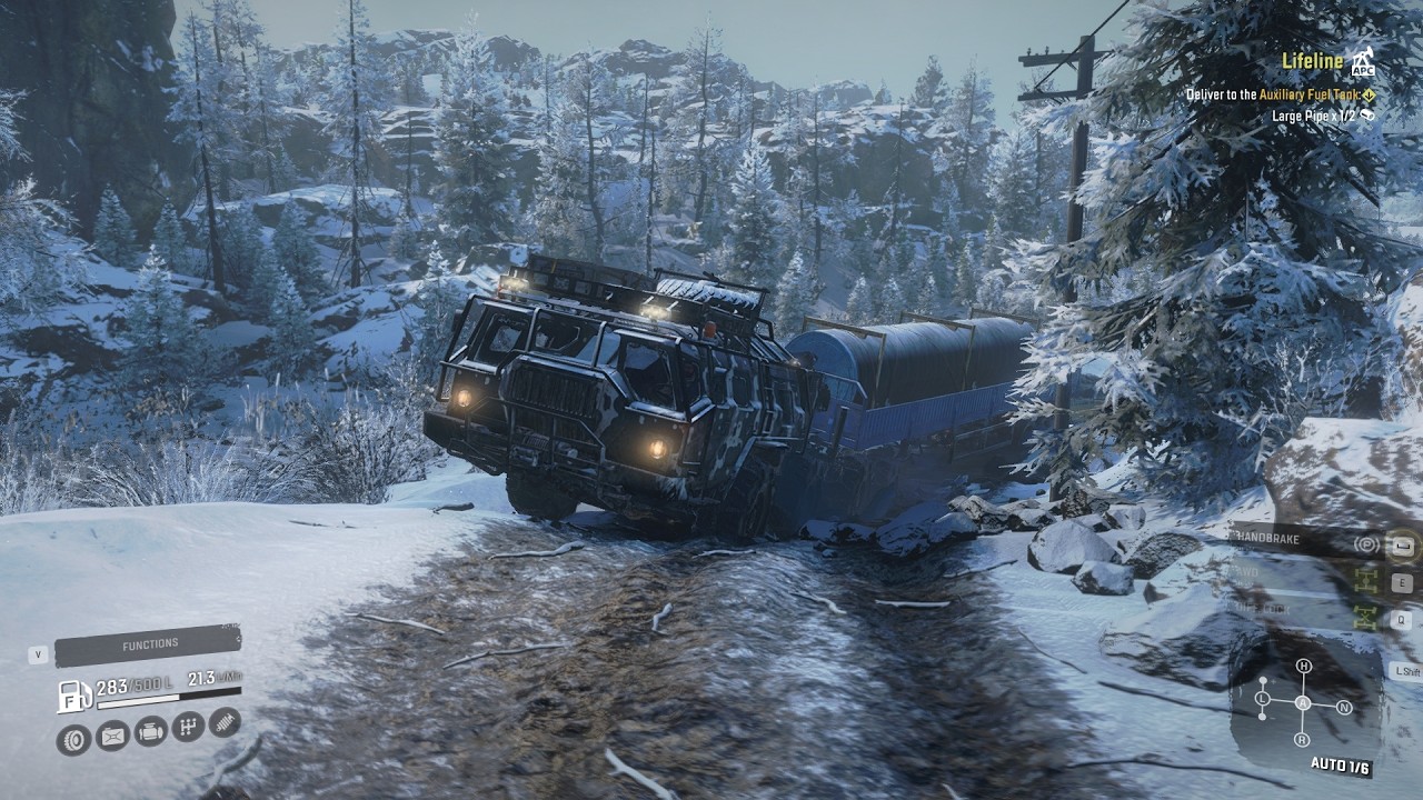 S7_Transporting Long Pipe with Zikz 612H - Snowrunner Gameplay