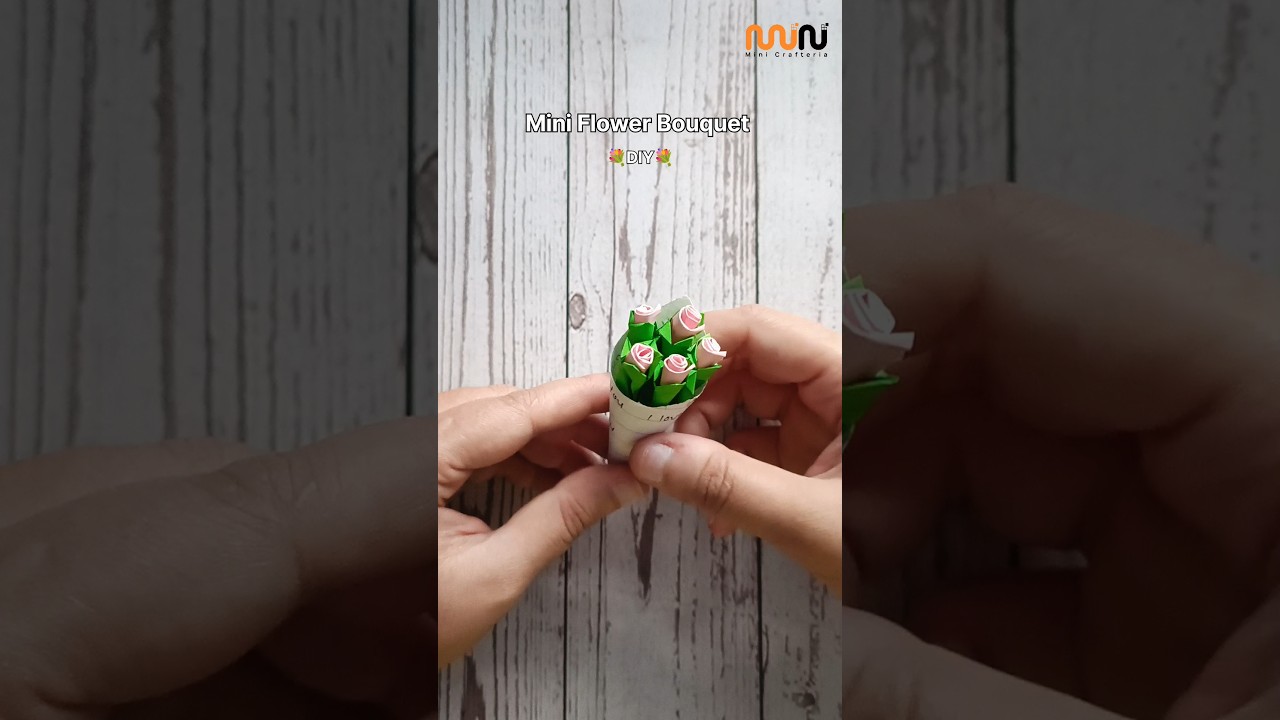 Cute Gift idea 💐 (Mini Flower Bouquet) #shorts #ytshorts #craft