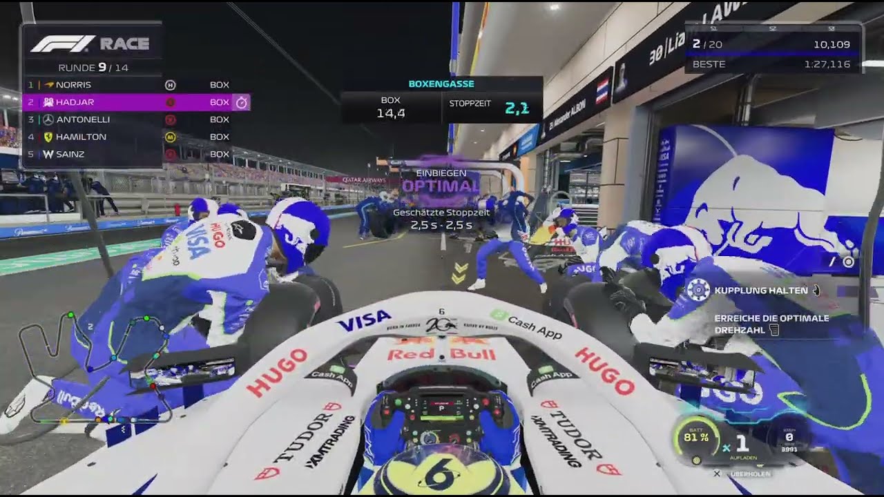 F1 25 Qatar Grand Prix 2025 25% Race Isack Hadjar Visa Cash App Racing Bulls PS5