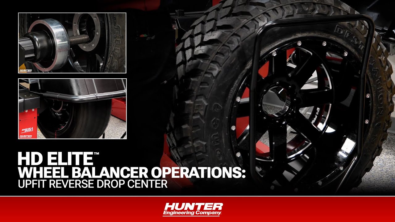 HD Elite™ wheel balancer operations: Upfit reverse drop center