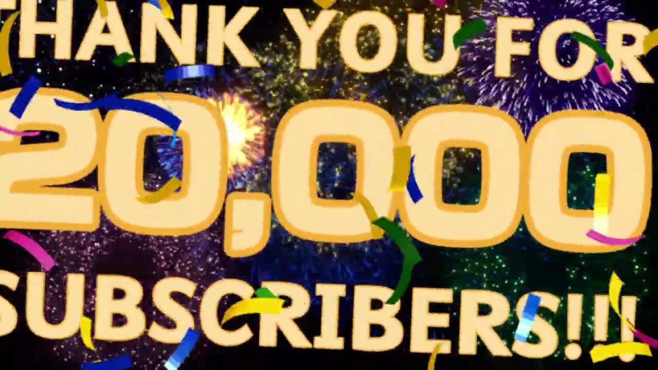 THANK YOU ALL SO MUCH FOR 20,000 SUBSCRIBERS, YOU ALL!