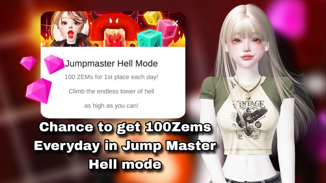 [Free Zems Event] How can get 100 ZEMs in ZEPETO Jump Master Hell Mode