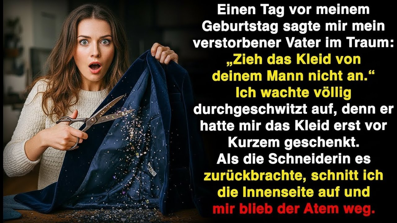 Sagte mir mein verstorbener Vater „Zieh das Geschenk-Kleid deines Mannes nicht an.Als ich aufwachte