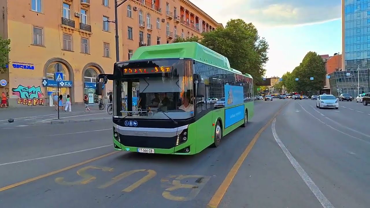 Tbilisi Buses, 2023 [60fps] + Modernized Bus Infrastructure.