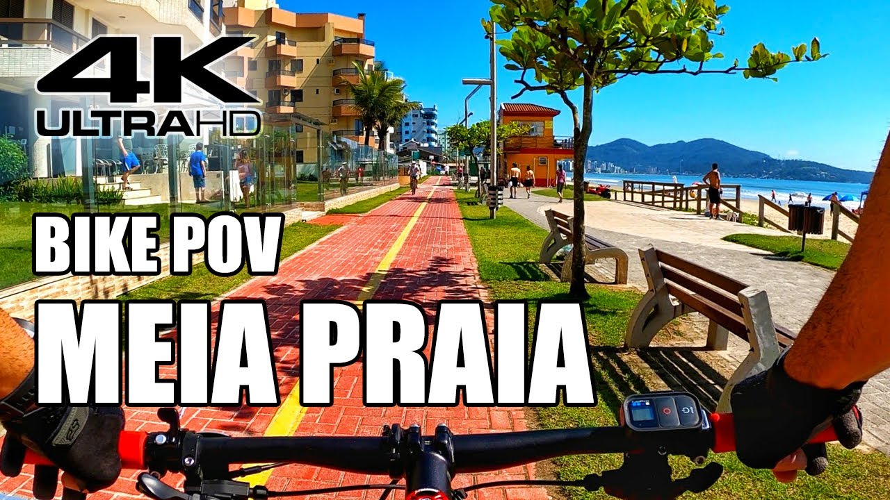 ⁴ᴷ Orla MEIA PRAIA 🏖️ POV Bike • Itapema/SC 🇧🇷 • 4K Ultra HD