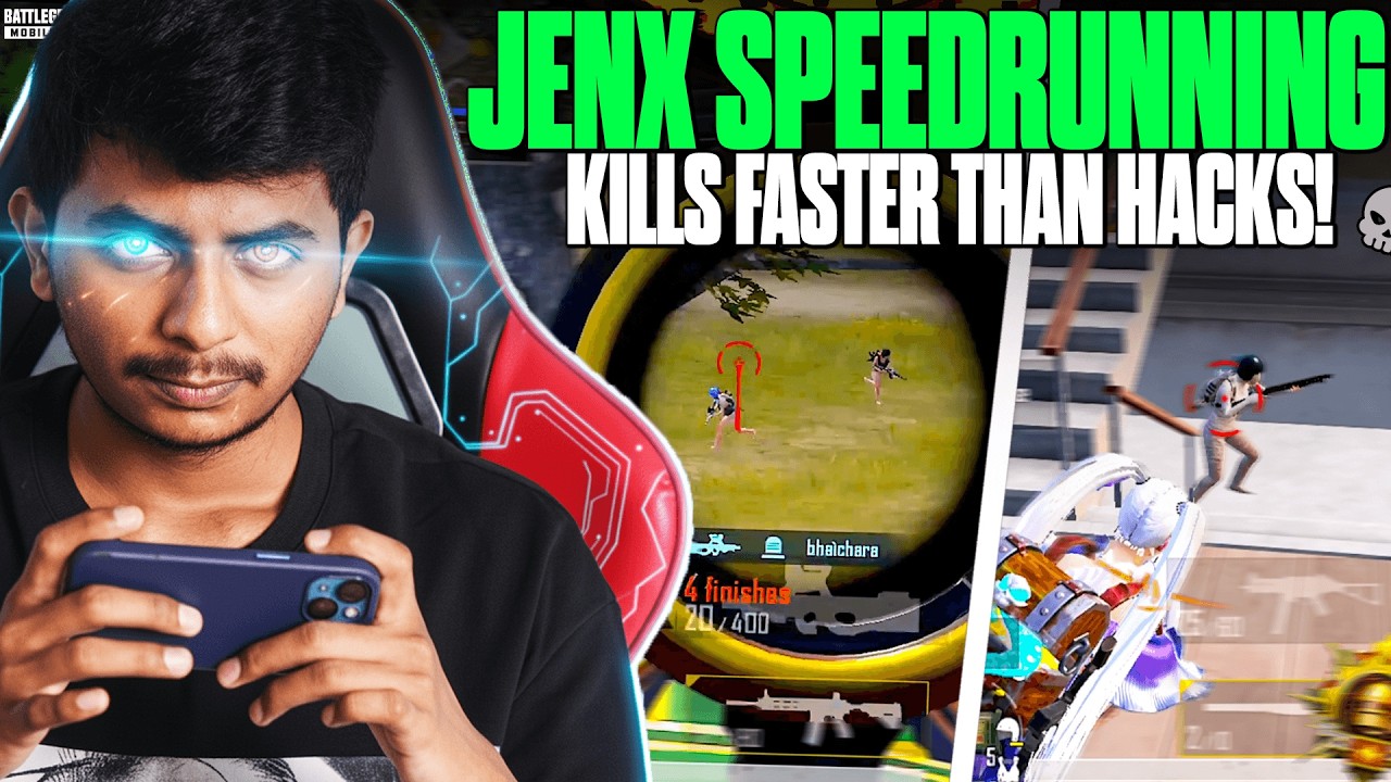 Jenx Speedrunning Kills Faster Than Hacks! 😱 Intense Solo vs Squad Clutches l BGMI