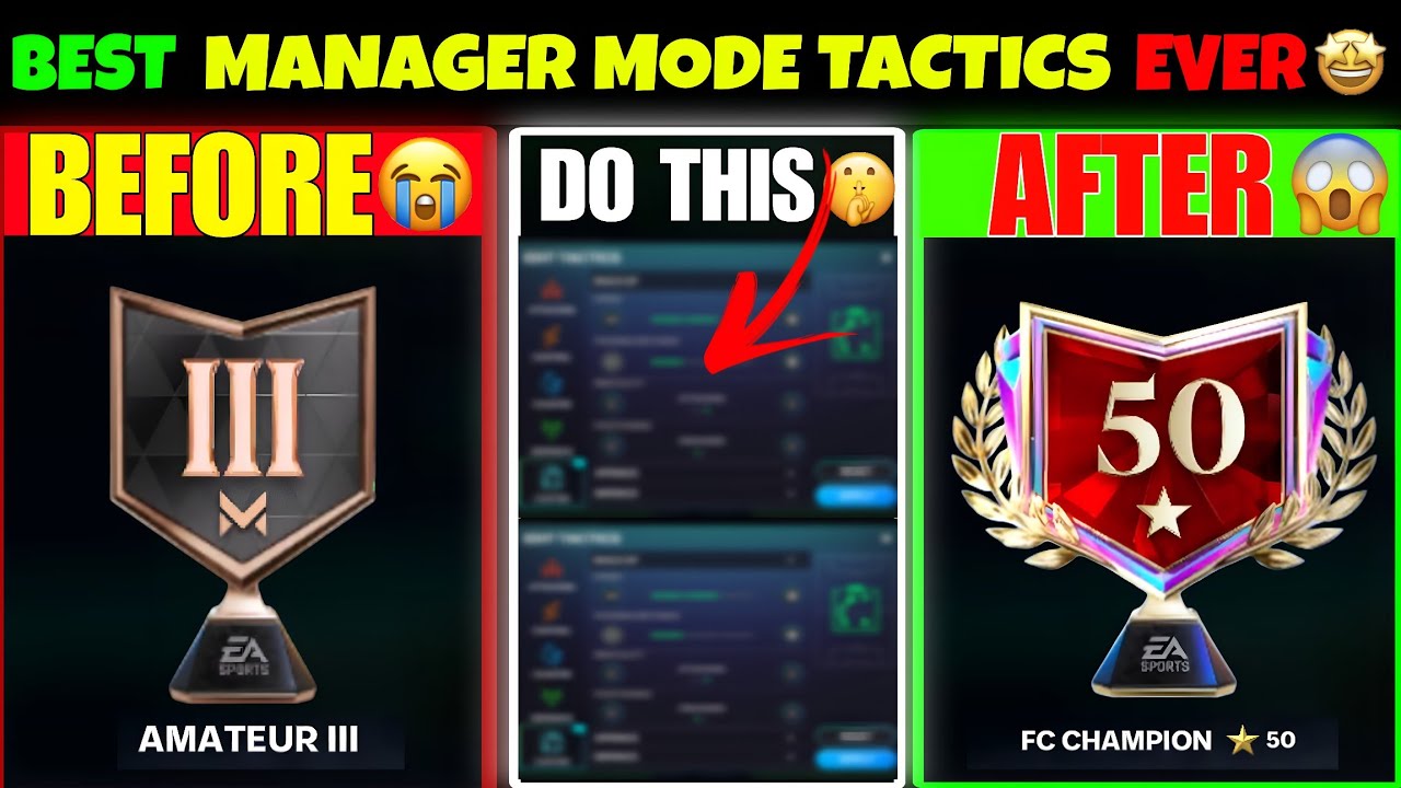 🤯 I Found the BEST Manager Mode Tactics in FC Mobile 💣 | Reach 50⭐ in Just 2 Days!