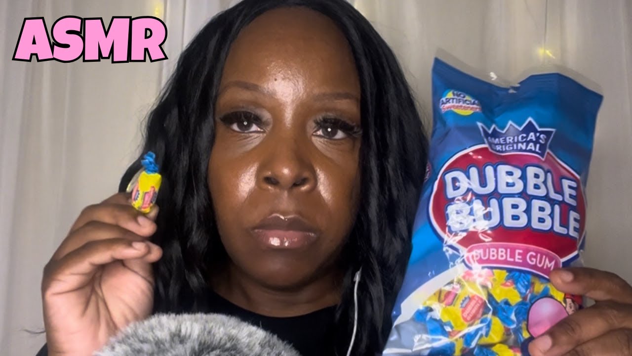 ASMR Bubble Gum Chewing | Bubble Blowing & Popping Mouth Sounds | (No Talking) ❤️👄