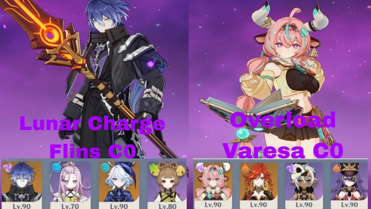 C0 Flins Lunar Charge & C0 Veresa Overload | 6.1 Abyss| Genshin Impact