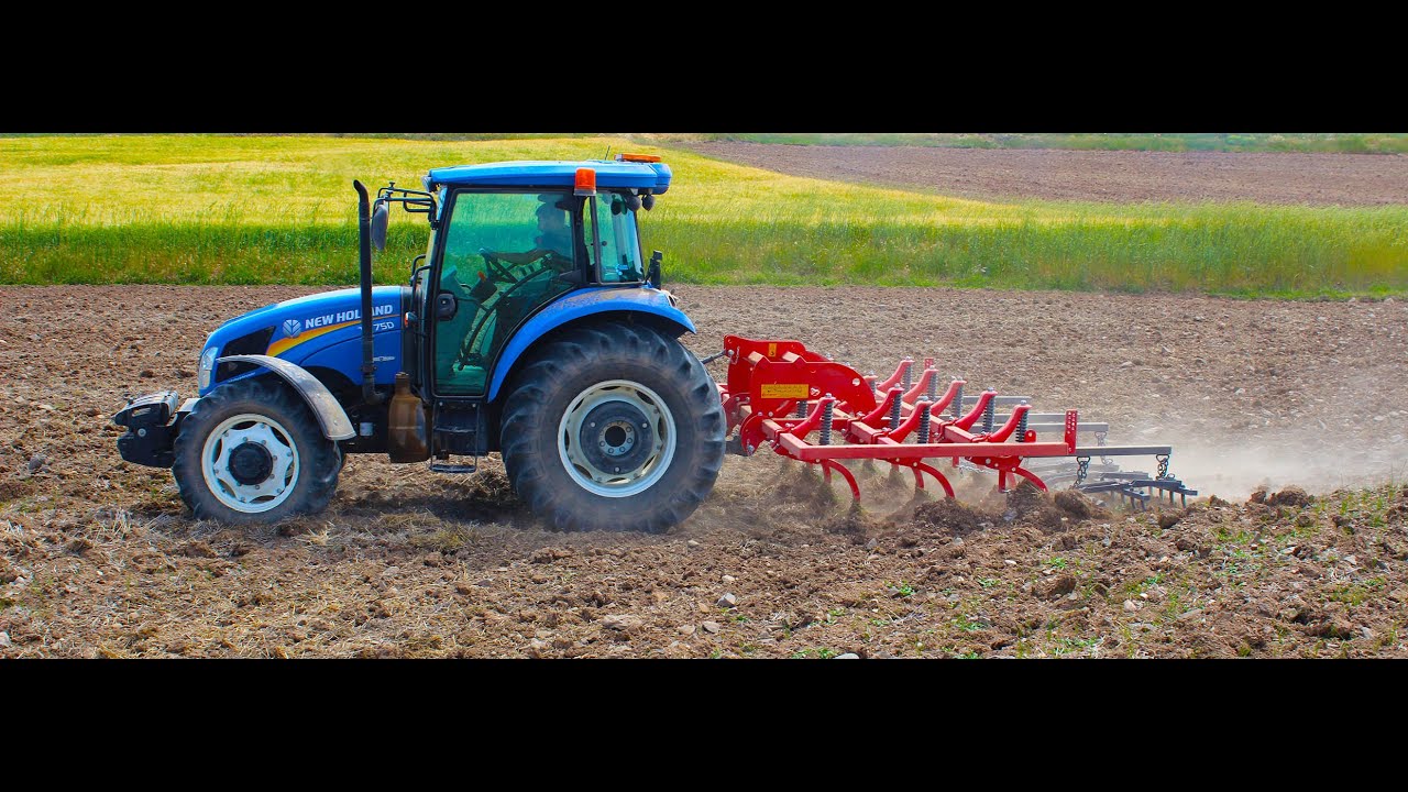TD 75 New Holland 14 ayaklı 3 sıralı Esener Kazayağını Çekiyor !!