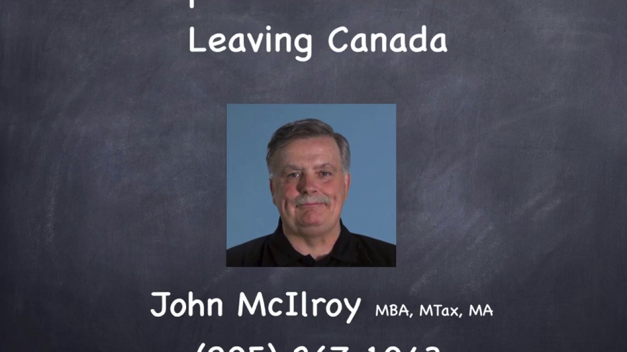 Tax When Departing Canada