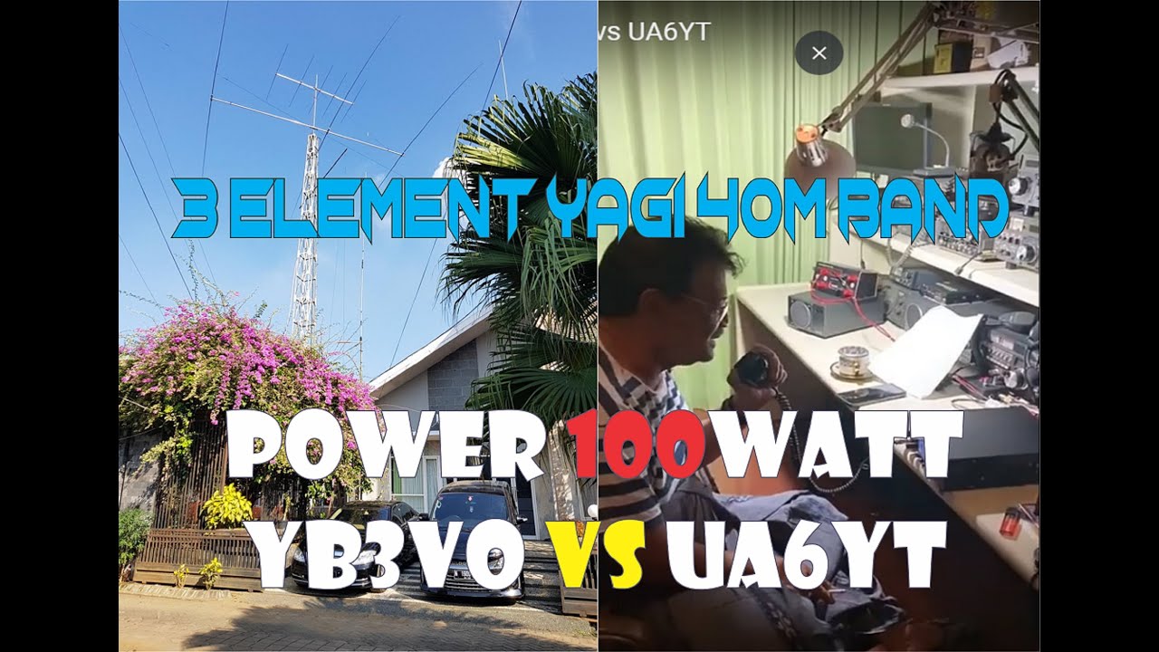 Short Qso 40m band 3el yagi YB3VO vs UA6YT