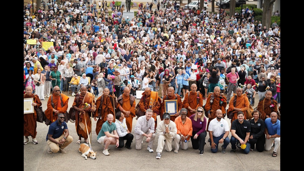 Walk for Peace | Peace Sharing Talk at our lunch rest stop today on Day 79