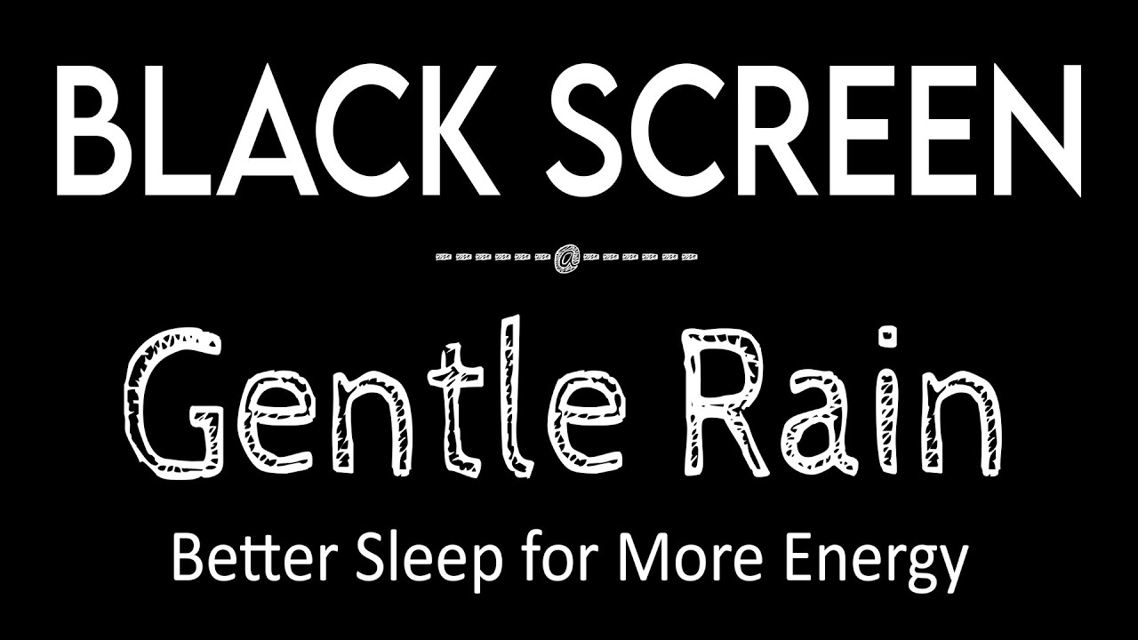 Gentle Rain Sounds for Deep Sleep & Relaxation Black Screen | Soothing Sleep Music