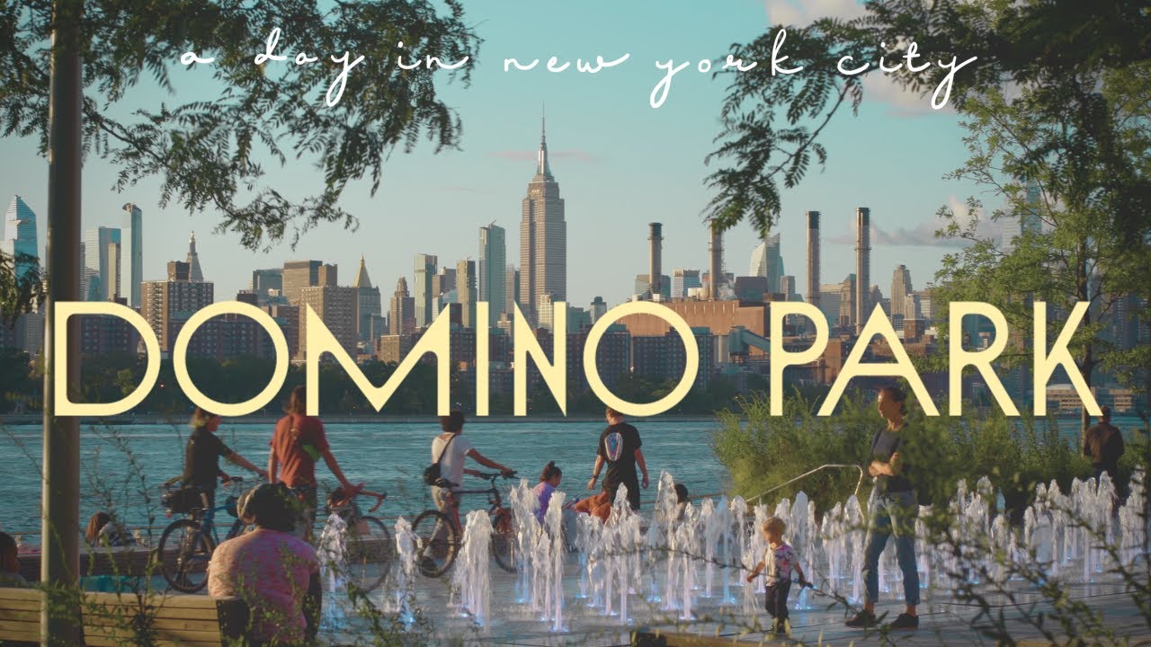 Domino Park on Brooklyn's waterfront for a sunrise and a sunset | Manhattan skyline views | NYC Vlog