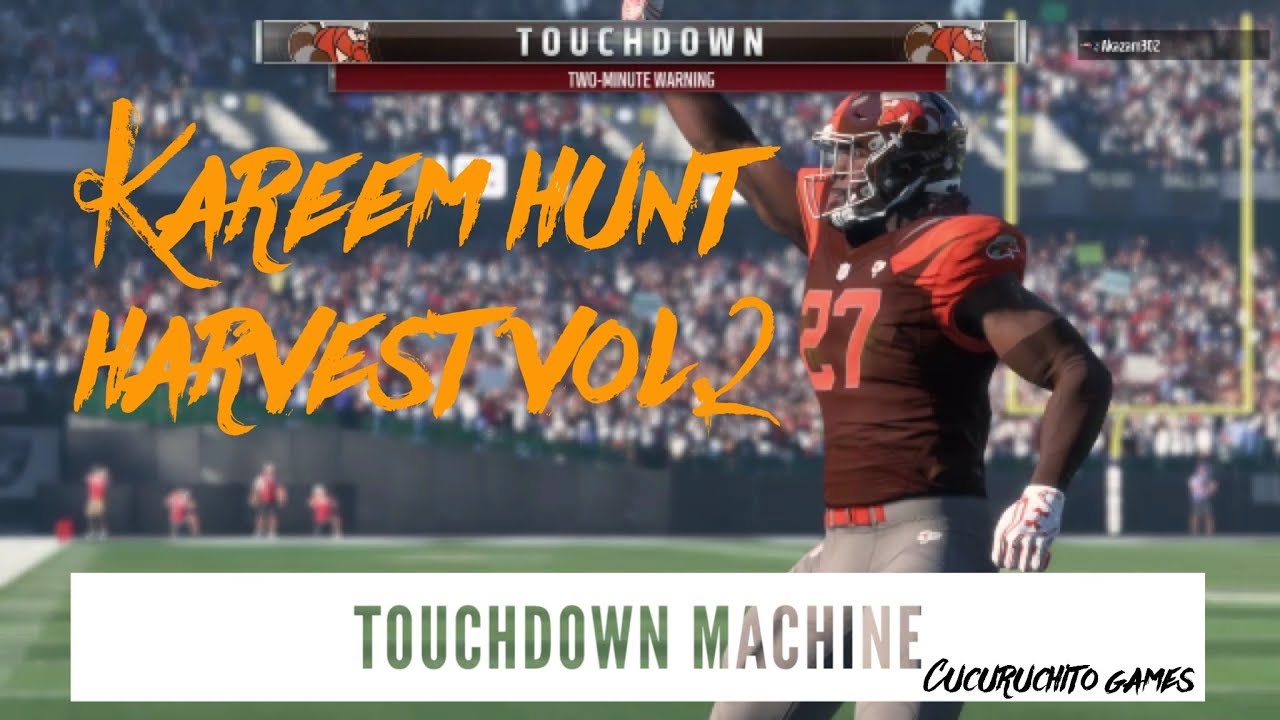 MADDEN 18 MUT KAREEM HUNT 89 HARVEST TOUCHDOWN MACHINE VOL.2