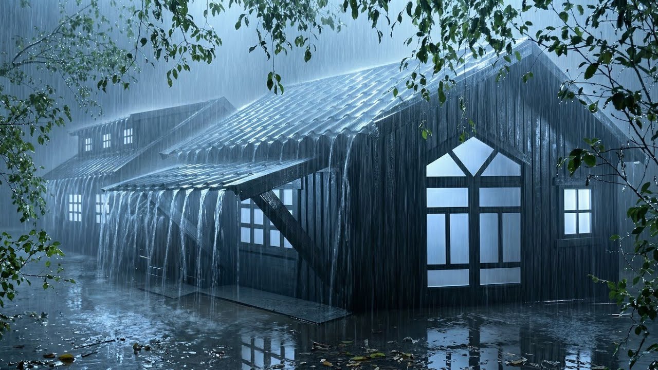 Can’t Sleep? Heavy Rain on a Tin Roof for Deep Sleep & Insomnia Relief