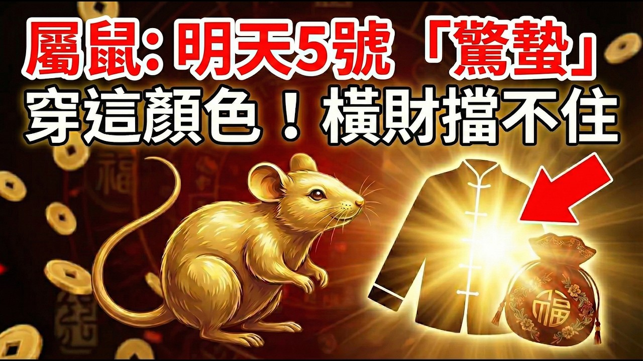 【生肖鼠注意】明天3月5號「驚蟄」節氣，你穿「這顏色」最招財！讓你橫財擋不住！