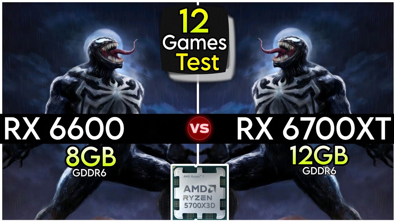 RX 6600 vs RX 6700 XT - Test In 12 Games - Amd Gpu's Battle !