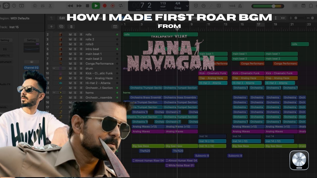 🔥 How I Recreated the First Roar BGM | Jana Nayagan | Logic Pro X 🔥