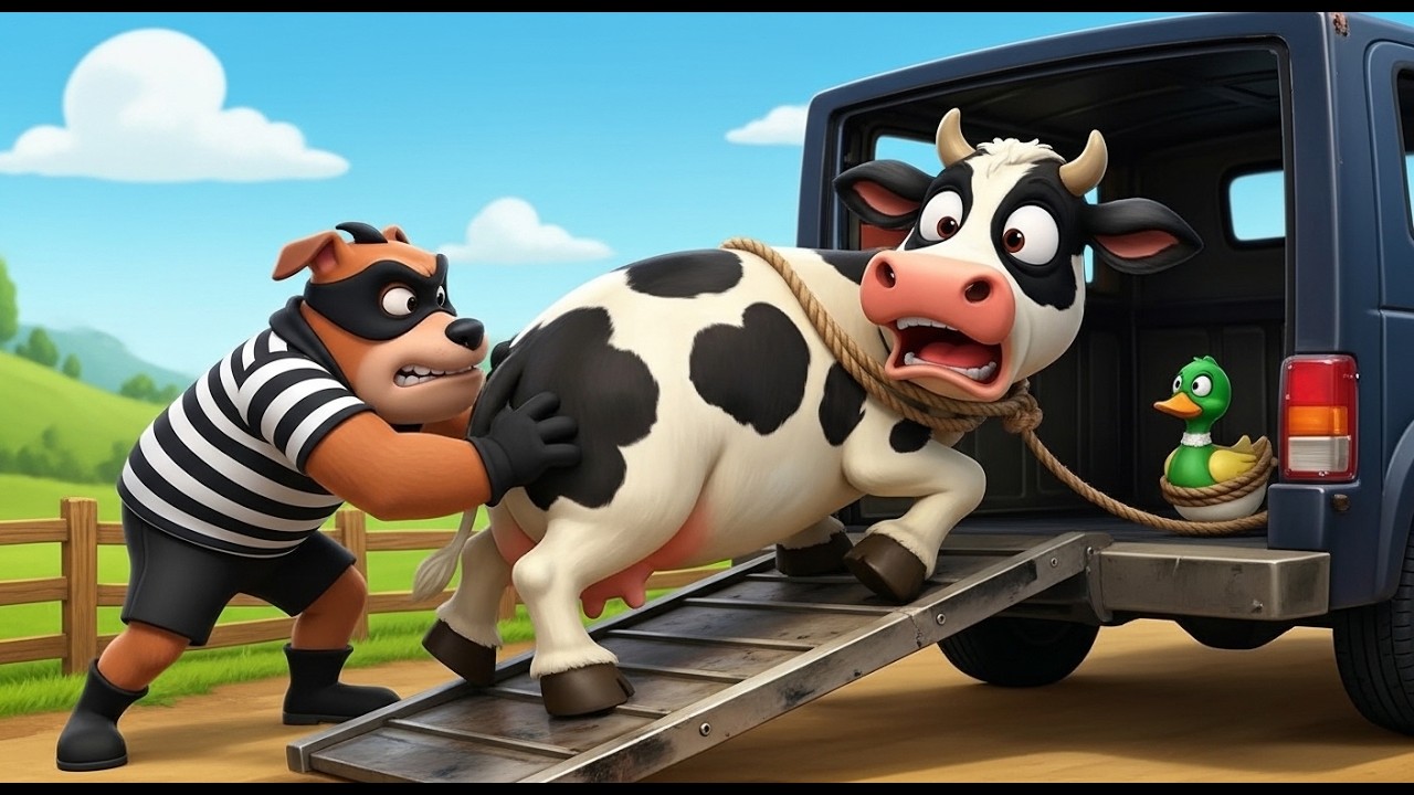 OMG! Thief in the Farm😱Every Animal is Gone🐄 Police Officer Saves the Day 👮‍♂️Old MacDonald Farm