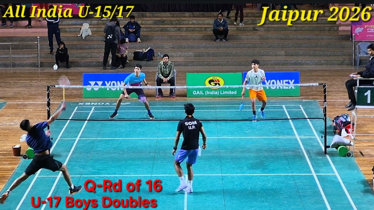 Sarthak/Shubham Vs Arnav/Jaideep, U17 Boys Doubles Q-Rd. of 16, All India Jaipur Jan 2026