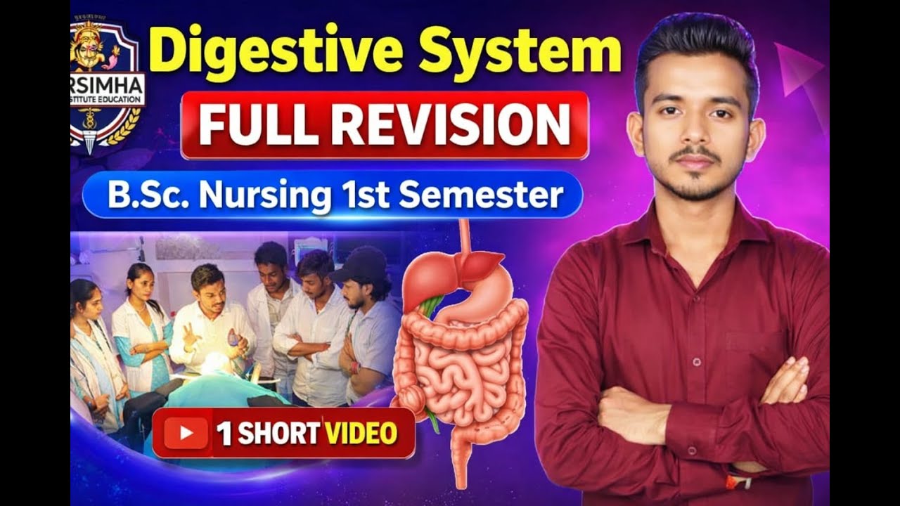 Digestive System Full Revision | digestive system vvi points // digestion // #nursing  #gnmnursing