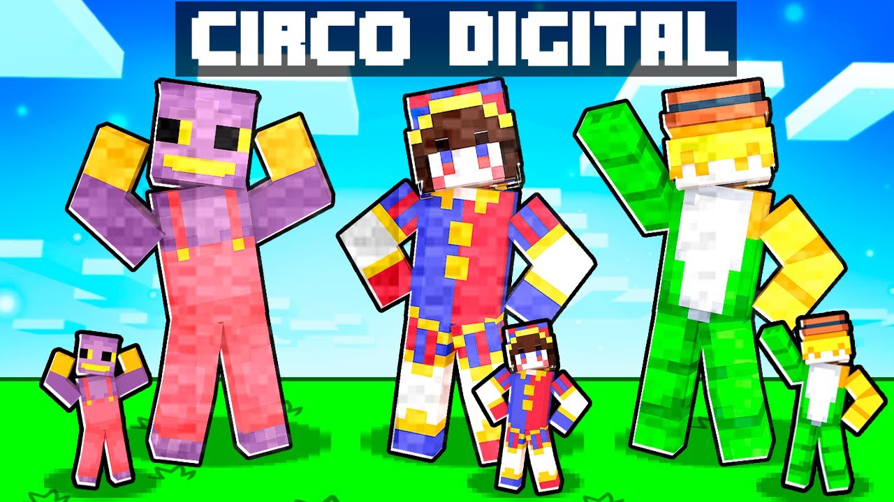 Circo Digital na BATALHA DE ESTÁTUAS no Minecraft