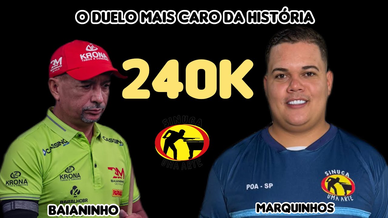 R$ 240MIL…Baianinho Vs Marquinhos de Poa-O Jogo Mais caro da História