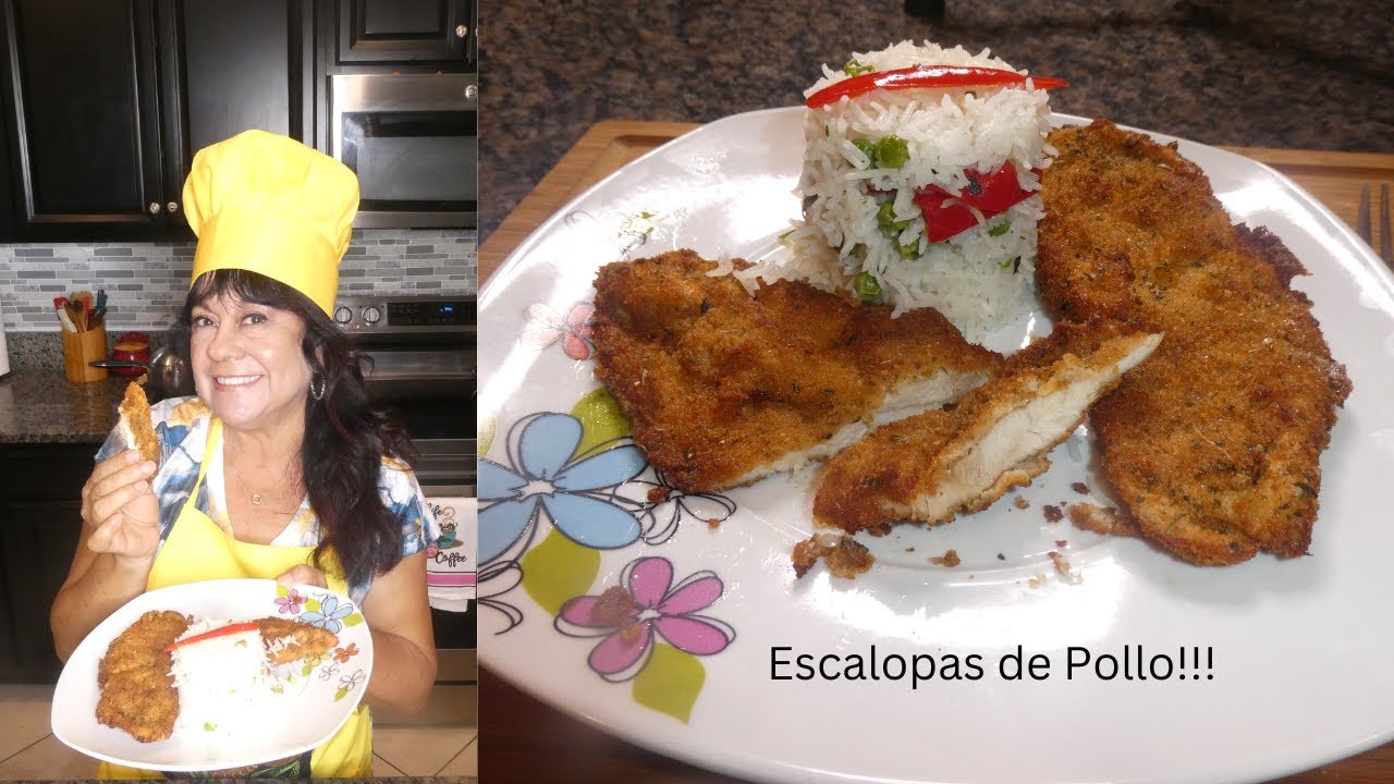 ESCALOPA DE POLLO CON PECHUGA CON TODOS SUS TIPS/CHICKEN MILANESE WITH BREAST