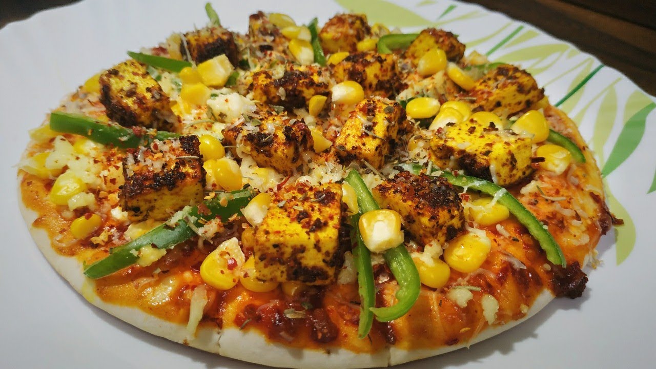 Spicy Paneer Corn Pizza on Tawa | Pizza Recipe | Tawa Pizza | Veg Pizza without oven | Food Link