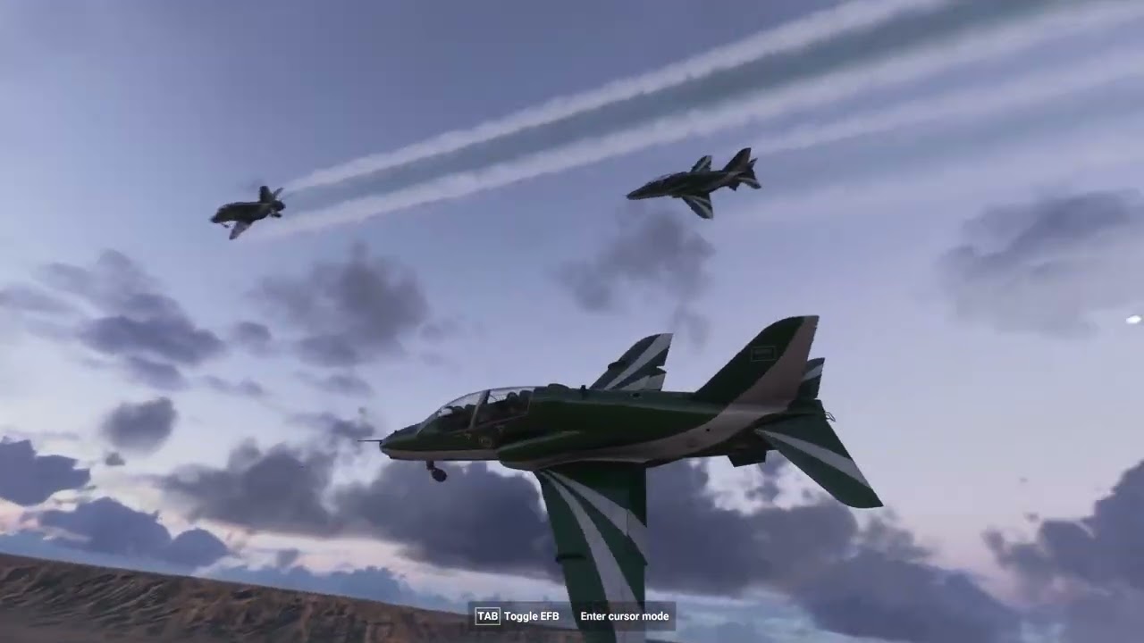 Green Falcons | International Formation Display at Sunset ✈️ MSFS 2024 Cinematic