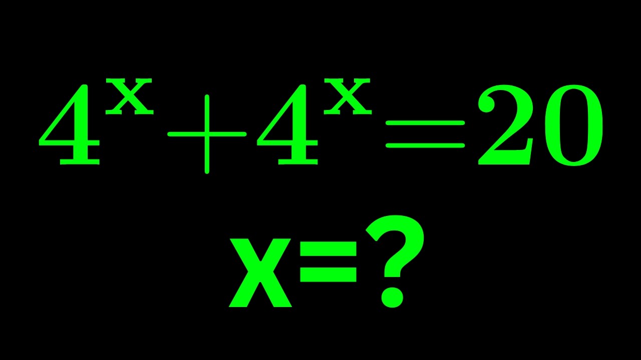 A Nice Exponential Equation | Math Olympiad