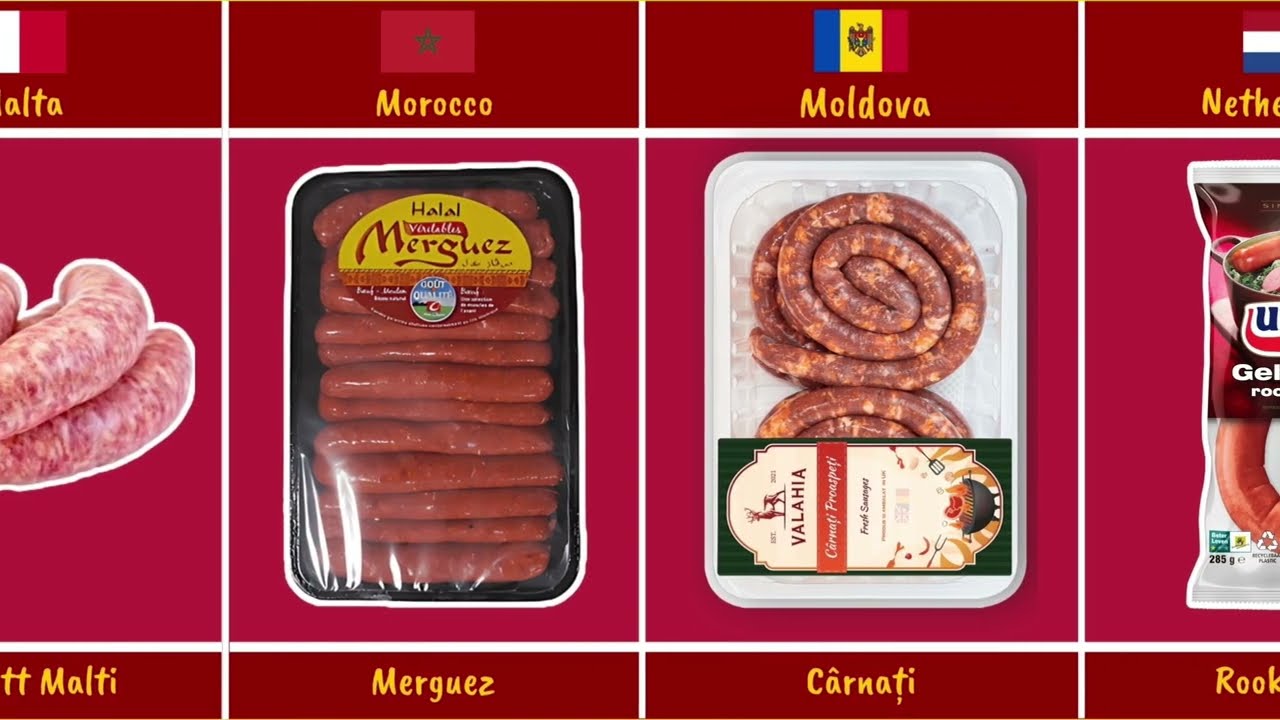 Sausages From Different Countries Around The World 🌭🌍