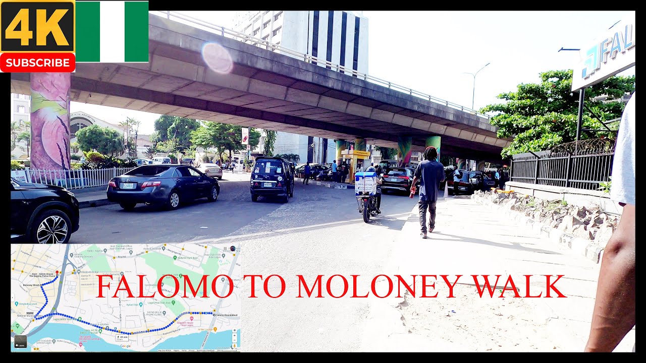 🇳🇬 FALOMO VIA AWOLOWO ROAD TO MOLONEY - LAGOS STREET 4K WALK----African Largest City-Lagos-Nigeria.