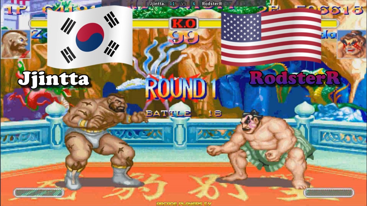 #fightcade Super Street Fighter 2 Turbo ➤ Jjintta (South Korea) vs RodsterR (Usa) 슈퍼 스트리트 파이터 2 터보