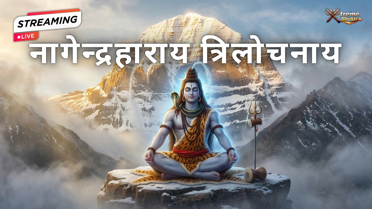 LIVE 🔴 Powerful Mahadev Bhajan | Shiva Meditation at Mount Kailash | Sanskrit Shiv Stotram