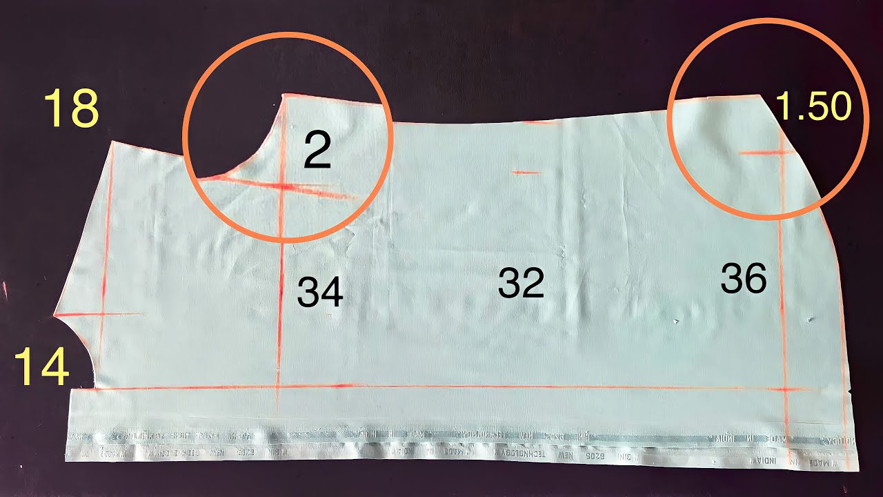 34 size shirt cutting // men shirt cutting perfect formula method.