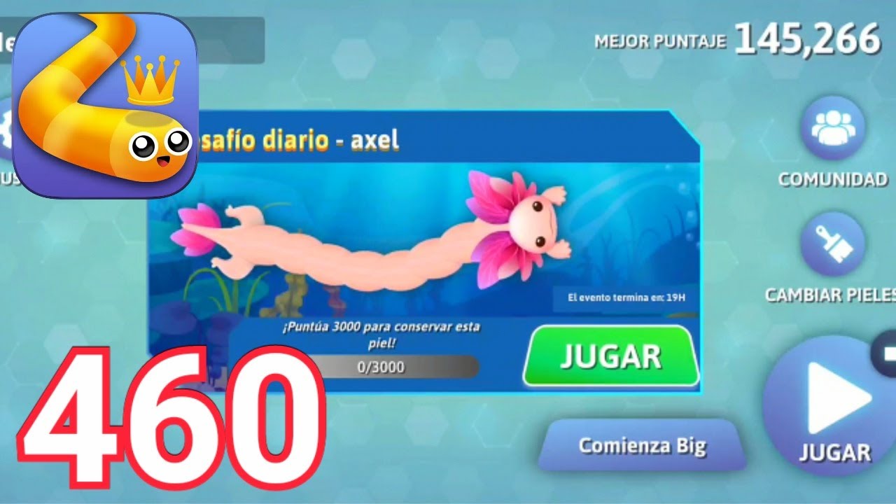 Snake.io-(Gameplay 460)-Nueva Serpiente AXEL