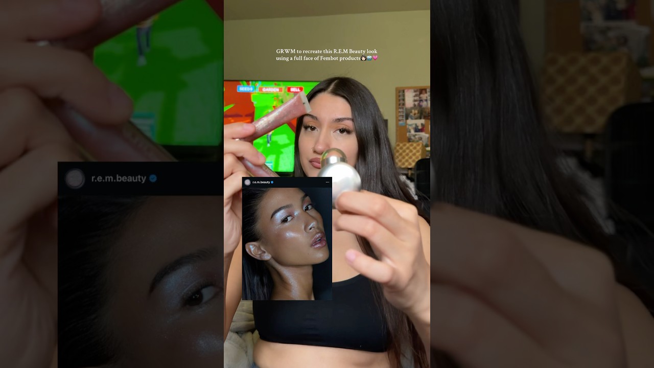 LOVE THIS COLLECTION #rembeauty #arianagrande #makeup #fembot #lipgloss #eyeshadow #grwm #shorts