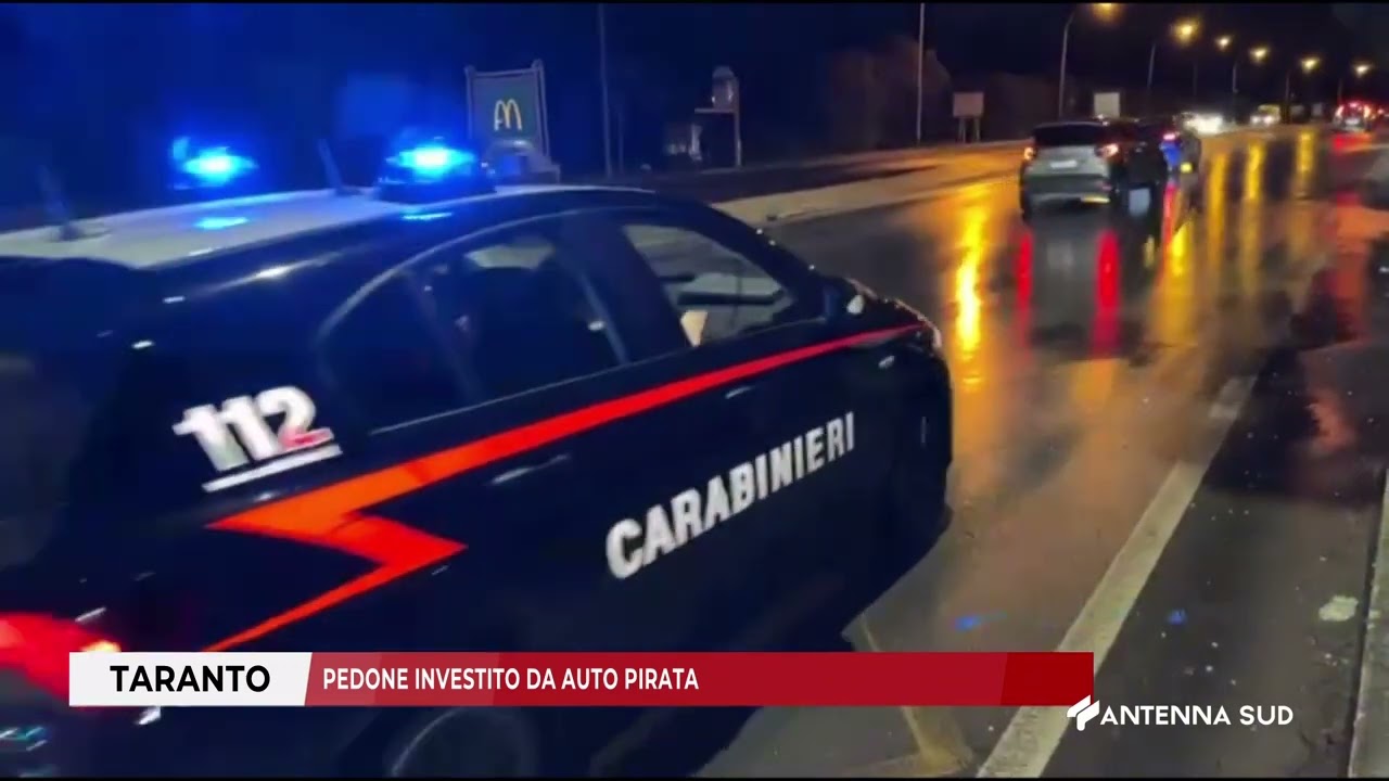 29 GENNAIO 2026   TARANTO   PEDONE INVESTITO DA AUTO PIRATA